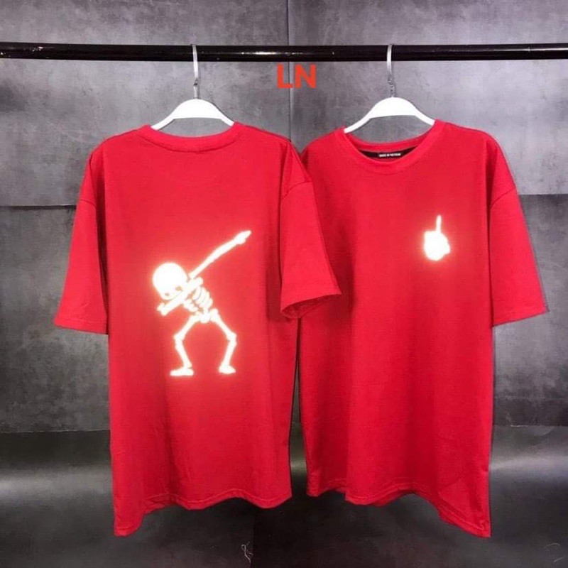 Áo người xương phản quang trắng DA35