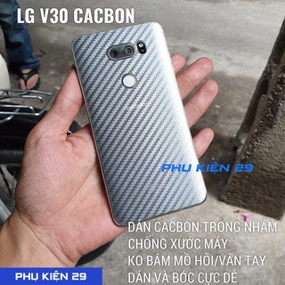 [LG V30] Dán lưng 3D vân Cacbon - Carbon