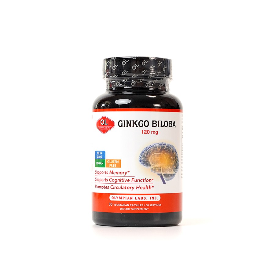 Viên uống bổ não Olympian Labs Ginkgo Biloba 120mg - Hộp 30 viên