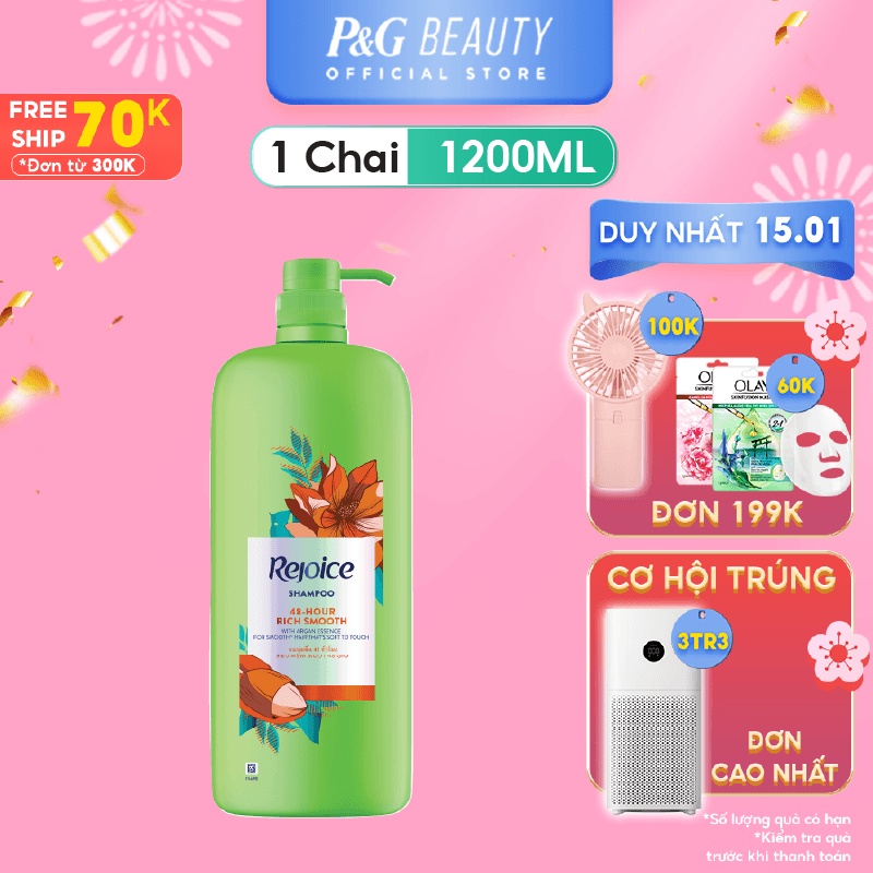 Dầu Gội Rejoice Siêu Mượt chai 1200ml