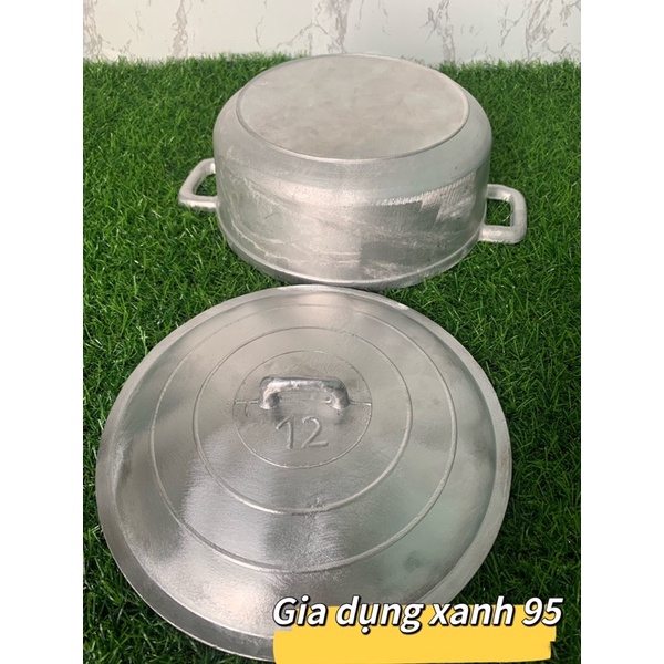 nồi gang đúc thuỷ lực 22cm siêu dầy