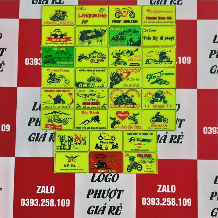 LOGO CÁC NHÓM PHƯỢT PHẢN QUANG COMBO 30 LOGO