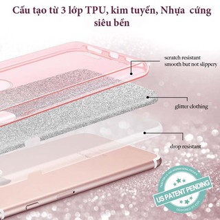 ốp lưng iphone 7 / iphone 7 plus silicon ánh kim tuyến Ensida - Giá rẻ