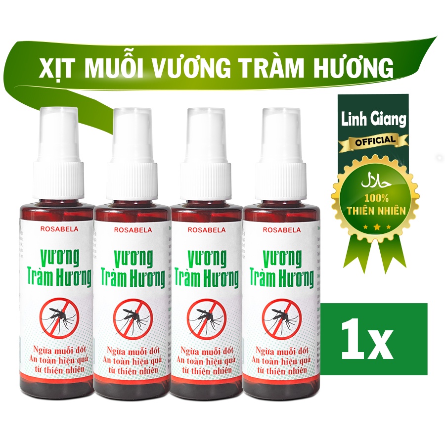 Xịt chống muỗi cho bé Vương Tràm Hương đuổi muỗi và côn trùng hiệu quả, mùi hương tràm thiên nhiên (60ml)