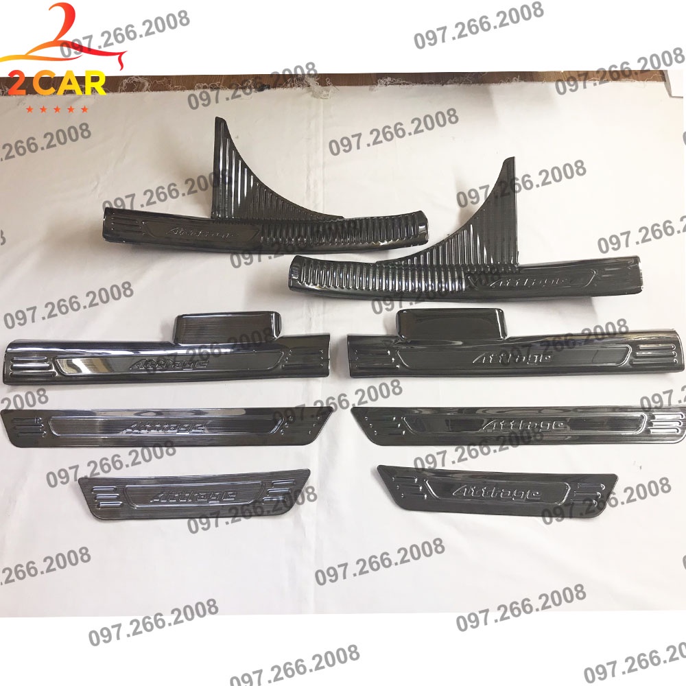 [Mã LIFEAU5SALE giảm 20k đơn 50k] Ốp bậc cửa, Nẹp bước chân trong, ngoài xe Attrage 2016- 2021 – Mẫu Titan