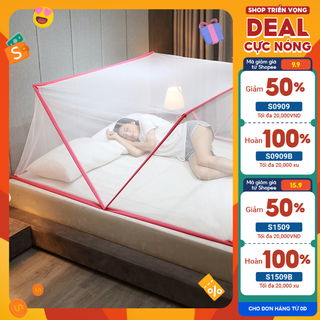 Màn chụp tự bung gấp gọn tiện dụng Mùng chụp tự bung người lớn kiểu xếp Kim Ngân
