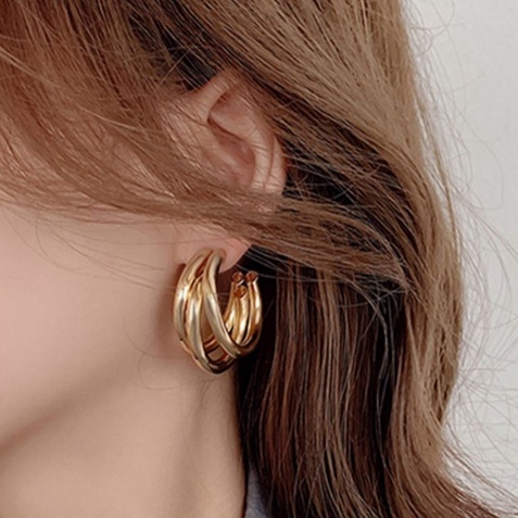 Khuyên Tai Đính Hạt Ngọc Trai Phong Cách Hàn Quốc Cho Nữ