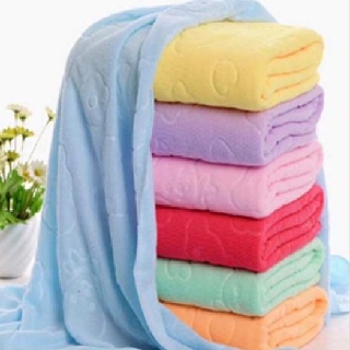Combo 10 chiếc khăn tắm xuất Nhật siêu mềm mịn nhiều màu khổ  70x1,4M