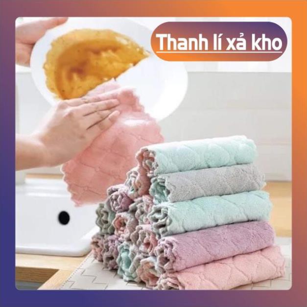 XẢ KHO Mua Lẻ Rẻ Như Sỉ 1 sét 10 khăn lau nhà bếp đa năng siêu thấm nước Đồ Gia Dụng Alpha