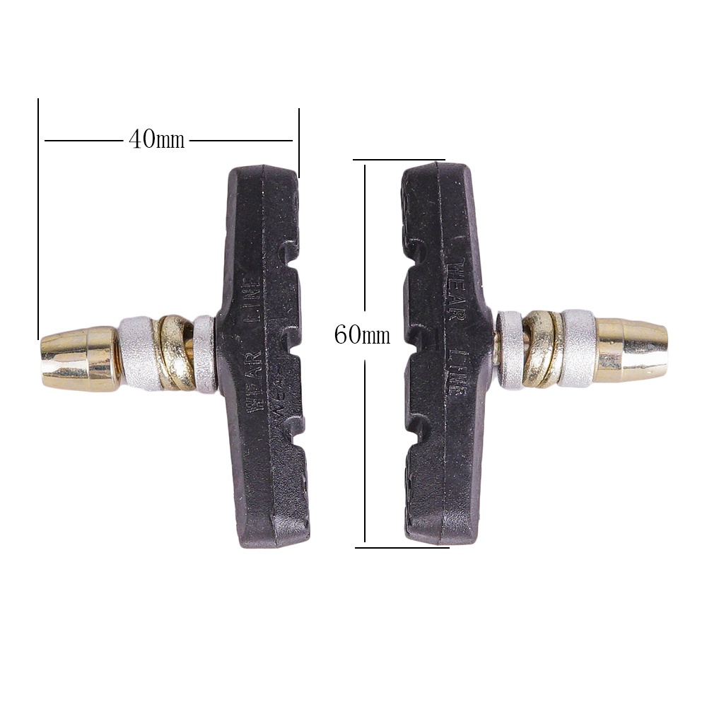 1 Cặp Má Phanh Xe Đạp Leo Núi Hình Chữ V Dài 60mm ZTTO MTB Bằng Cao Su Siêu Bền