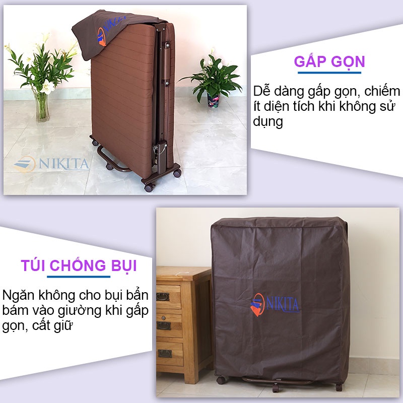 Giường xếp đôi kiểu Hàn Quốc - NIKITA HQ90 ( 90x190x35 cm)