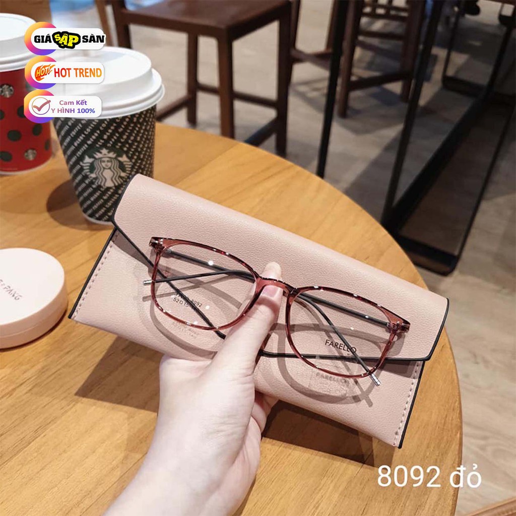 Mắt Kính Giả Cận Gọng Dẻo Hàn Quốc 8092 Form Vuông Lyly K437 Siêu Hot - Hazo