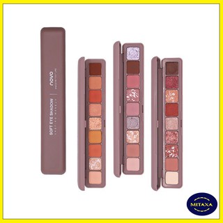 Bảng phấn mắt Novo 9 ô màu soft eye shadow smooth texture PMNV01