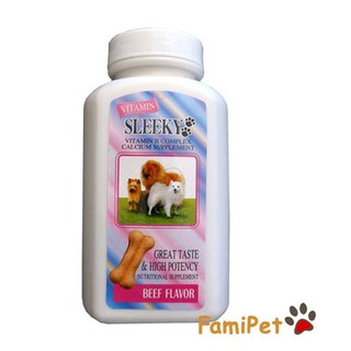Viên Bổ Sung Canxi Sleeky Vị Bò & Gà Hình Xương Cho Chó