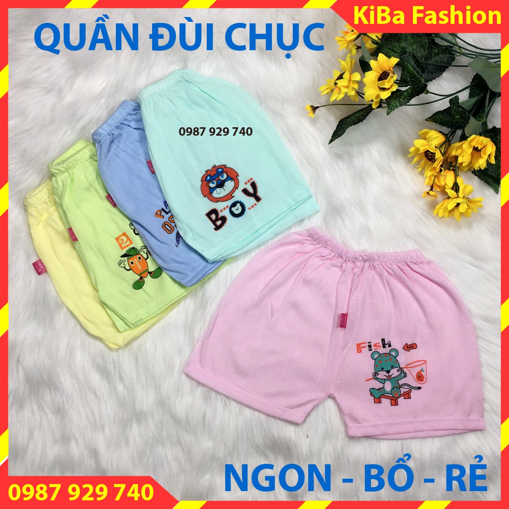 [SIÊU RẺ]  10 Quần đùi RẺ mềm mỏng nhanh khô cho bé từ 3-12kg- QĐ - TK0230 (Hình in màu sắc thay đổi theo lô hàng)