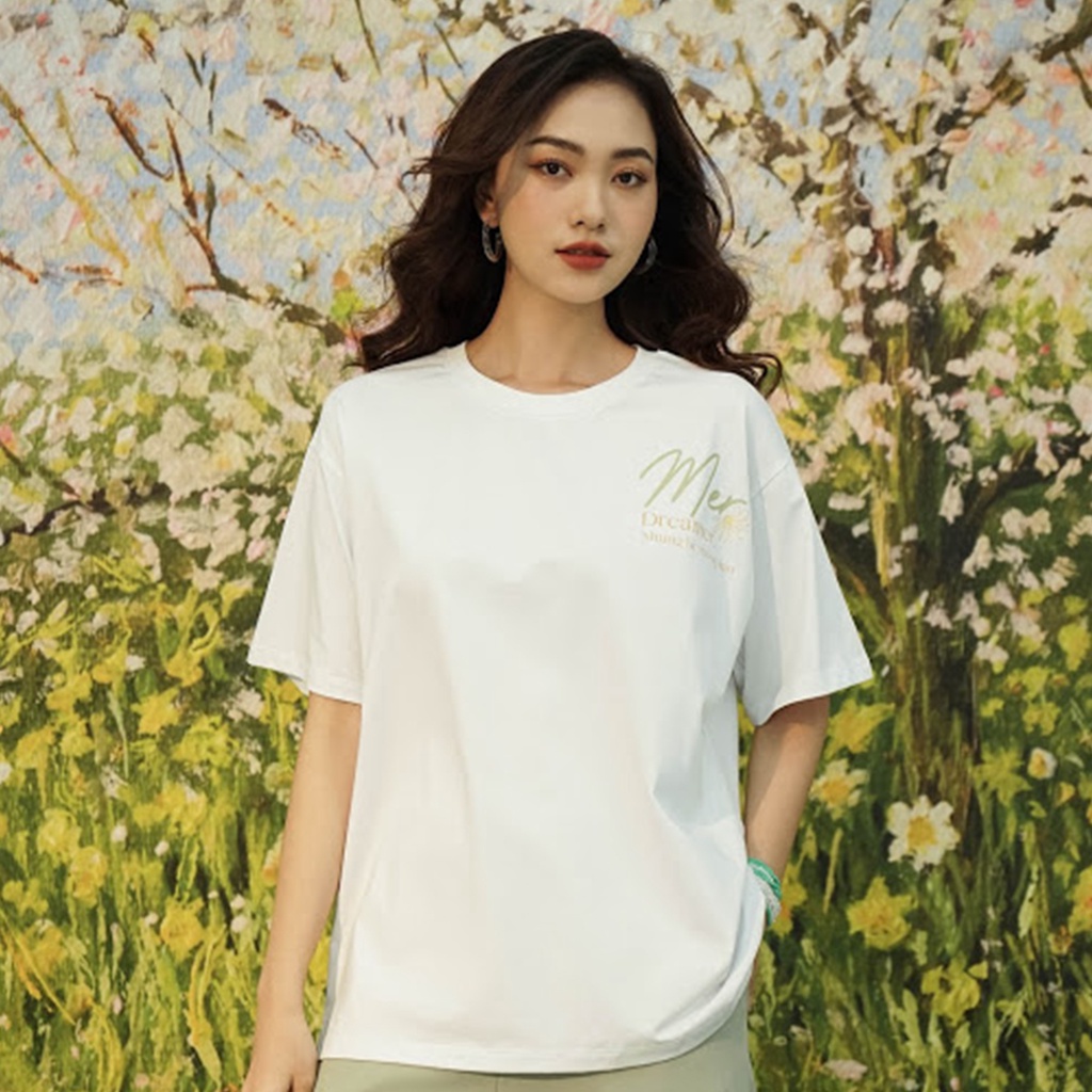 Áo thun cotton ngắn tay Mer design by Méo | BigBuy360 - bigbuy360.vn
