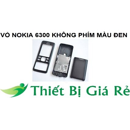 VỎ NOKIA 6300 KHÔNG PHÍM MÀU ĐEN