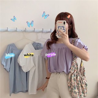 áo kiểu tay bồng tím