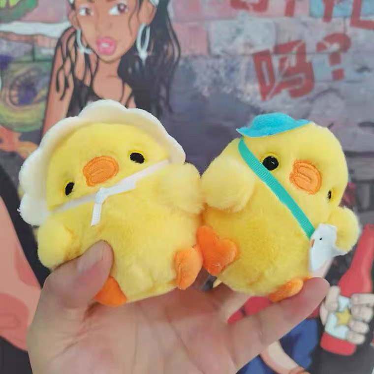 MÓC KHÓA GÀ VÀNG BÉO MẬP THÚ BÔNG (CÓ MÓC KIM LOẠI)