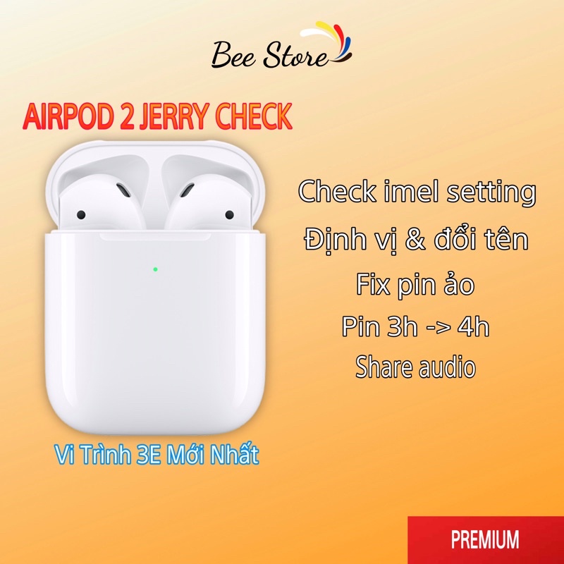 Tai Nghe Không Dây Bluetooth Jerry Check Setting / Fix Pin Ảo / Share Audio / Đinh Vị Đổi Tên Cao Cấp
