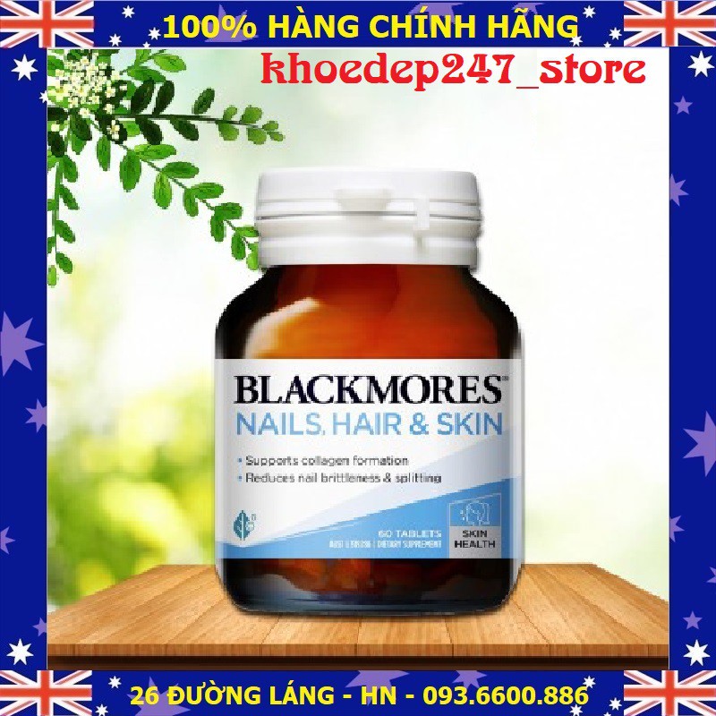 Thực phẩm chức năng Blackmores Nail, Hair and Skin - 60 viên của Úc