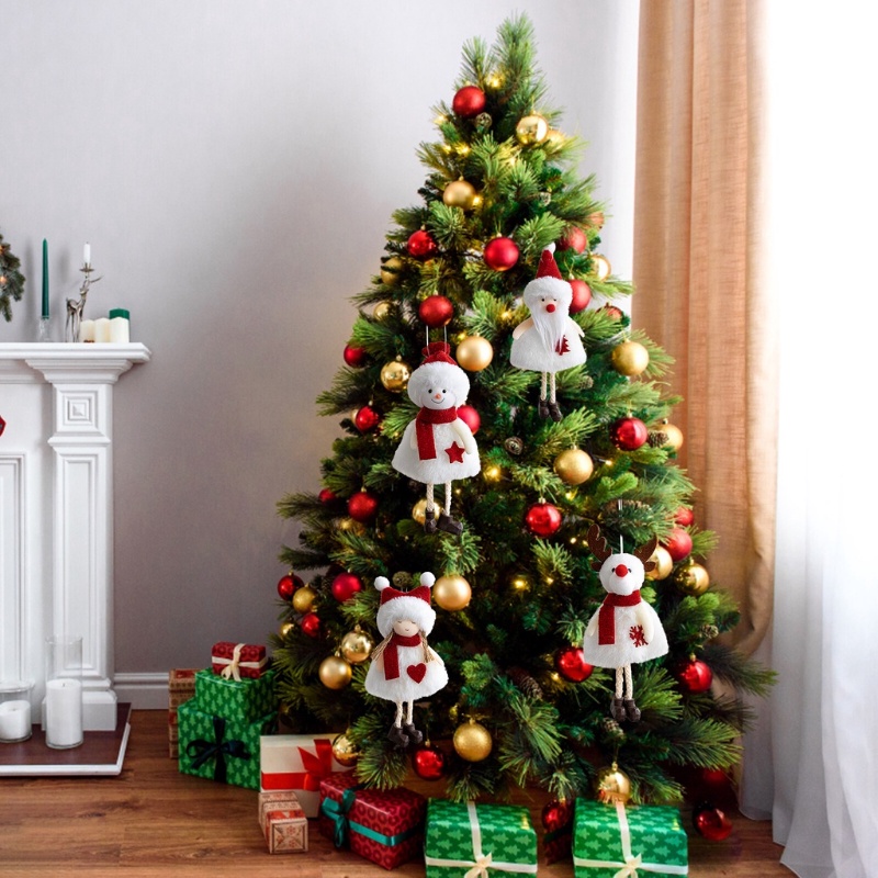 Búp Bê Nhồi Bông Treo Cây Thông Trang Trí Giáng Sinh / Khăn Choàng Đỏ