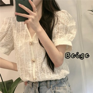 A063 - Áo cổ chữ V nút sang chảnh ulzzang [Hàng sẵn]