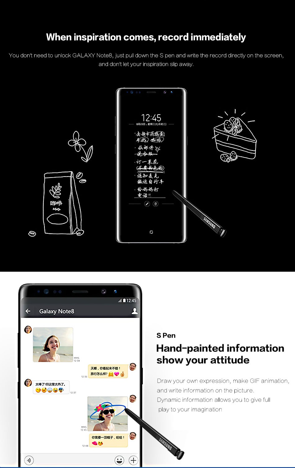 Bút cảm ứng Samsung Galaxy Note 8 N950F N950FD N950U Active S Pen