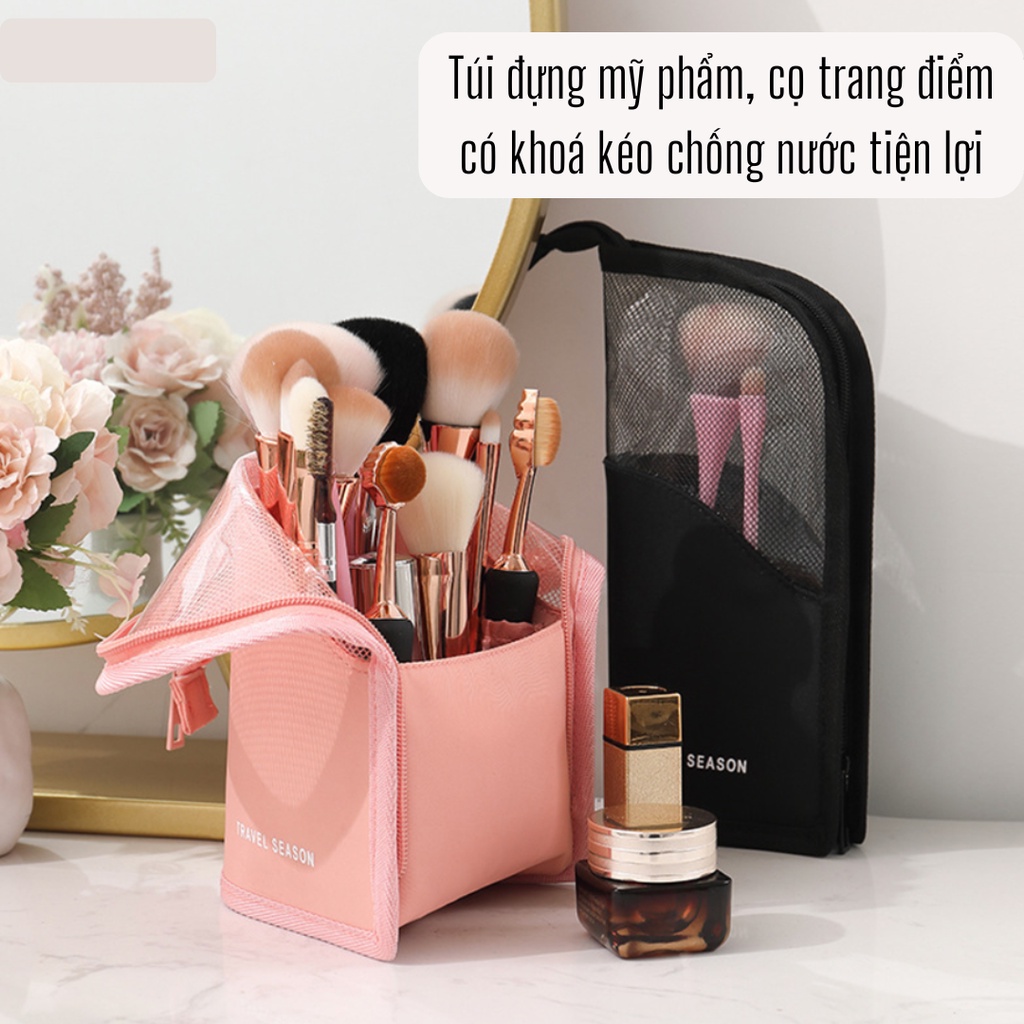 [Dáng đứng] Túi đựng cọ trang điểm túi đựng mỹ phẩm tiện lợi mang theo du lịch TMP28