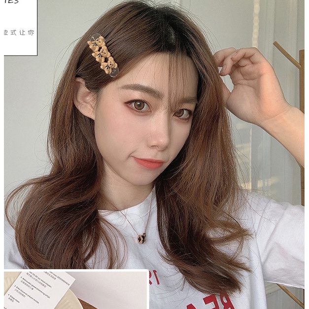 Kẹp búi tóc càng cua hình gấu mập cute phong cách Hàn Quốc cho nữ
