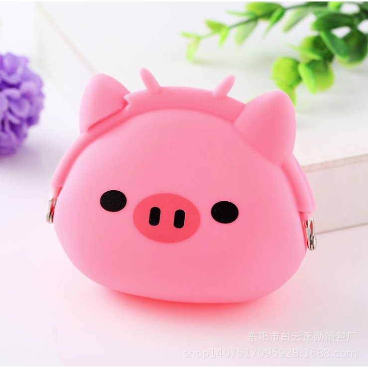 BÓP SILICON HÌNH THÚ CUTE, Ví Đựng Cáp Sạc Tai Nghe