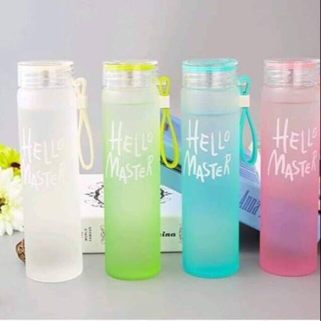 Combo 4 bình thuỷ tinh hello matster siêu xinh