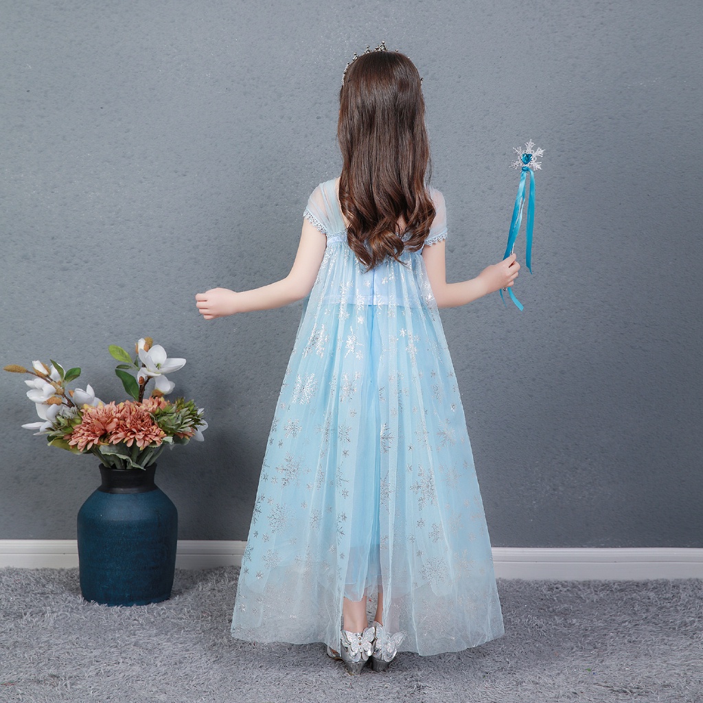 Đầm Công Chúa Elsa Trong Phim Frozen 2 Cho Bé Gái