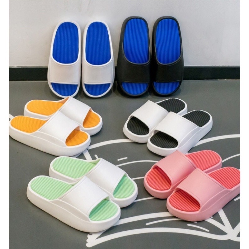 Dép nam và dép nữ bánh mì quai ngang đế độn tăng chiều cao siêu êm nhẹ