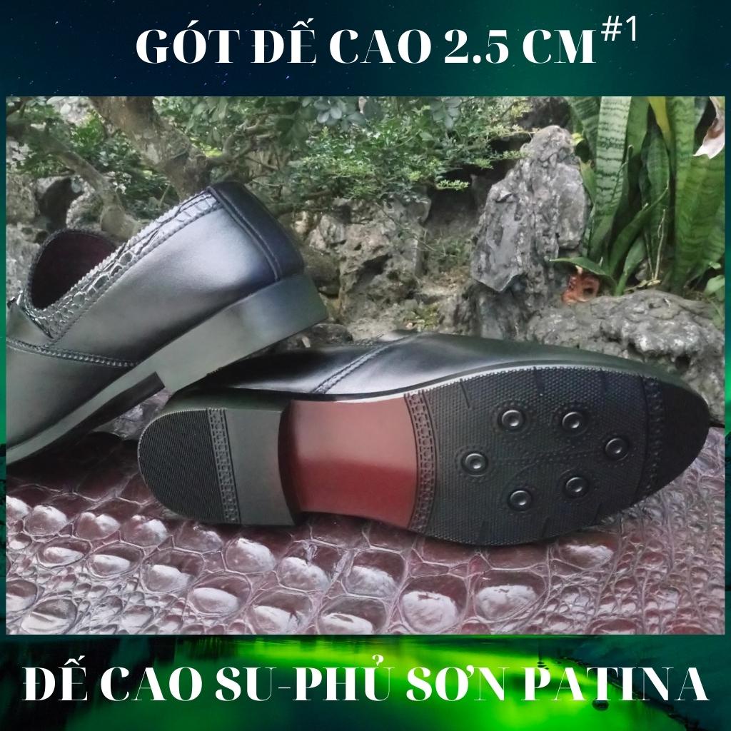 Giày da nam mã K251,kiểu giày lười nam công sở chất liệu da bò màu đen và nâu mận