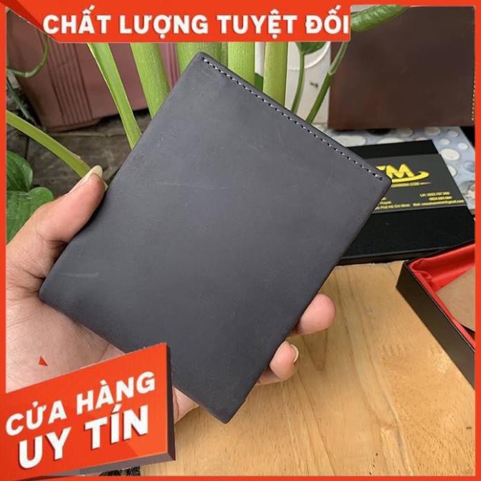 [ Da Cao Cấp 100% ] Ví Nam Da Bò Thật 100% Dây Kéo Bằng Đồng Cao Cấp VB27 | BigBuy360 - bigbuy360.vn