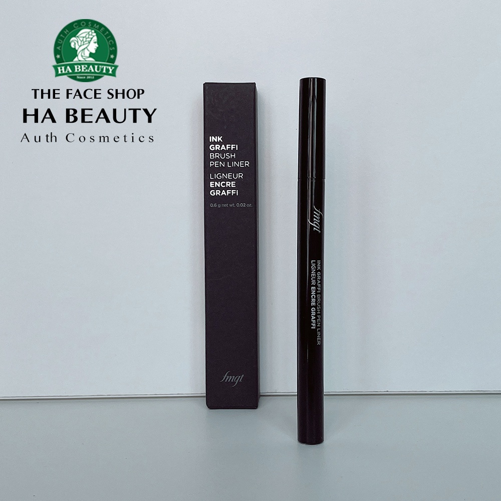 Bút kẻ mắt nước không trôi chống nước chống lem đầu cọ mảnh The Face Shop Ink Graffi Brush Pen Liner 0.6g