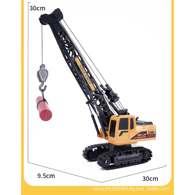 Xe cẩu bánh xích điều khiển ,rơ móc bằng kim loại