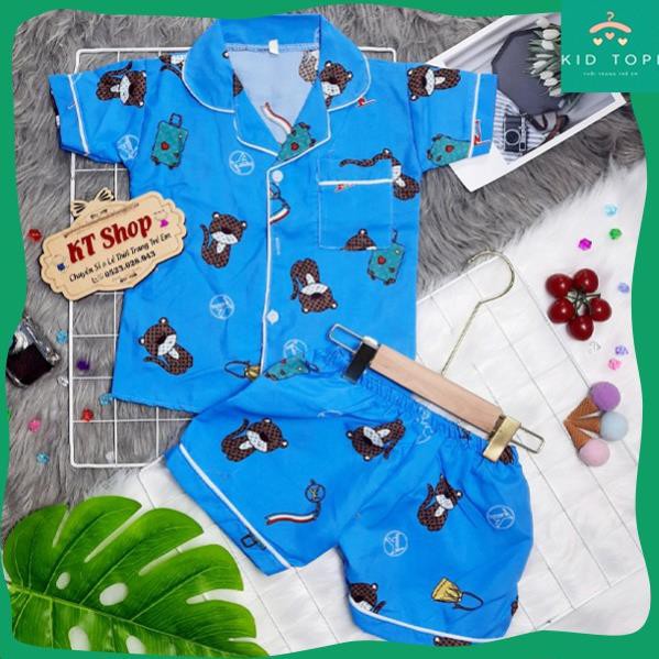 (10-24kg)💖100% vải KATE THÁI XỊN, KHÔNG PHA COTTON 💖Bộ Pijama cộc tay trẻ em |bộ pizama | đồ ngủ | đồ đi biển cho bé ⋆