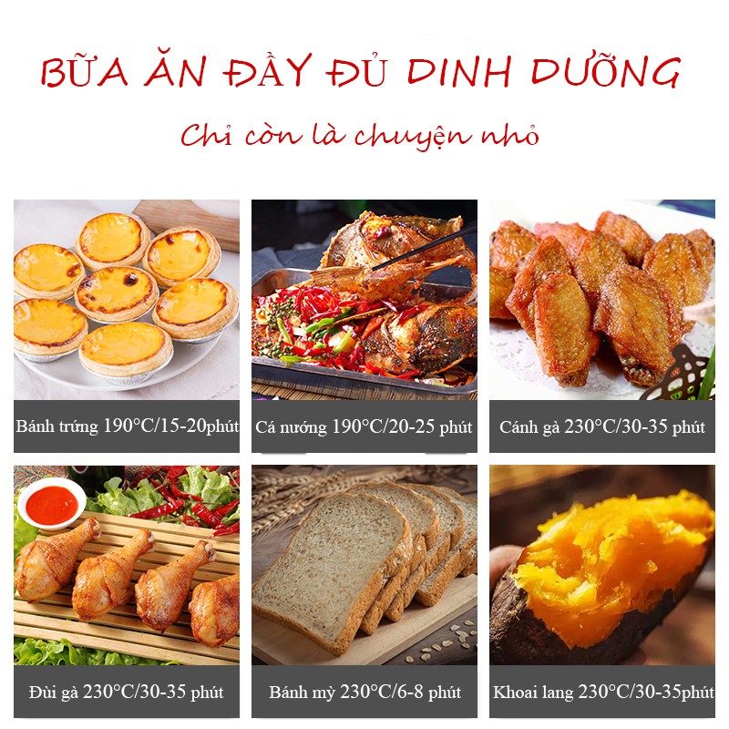 Lò nướng bánh Bếp nướng điện mini cao cấp nướng bánh nướng gà cá Dung tích 12 lít Lò vi sóng LCM