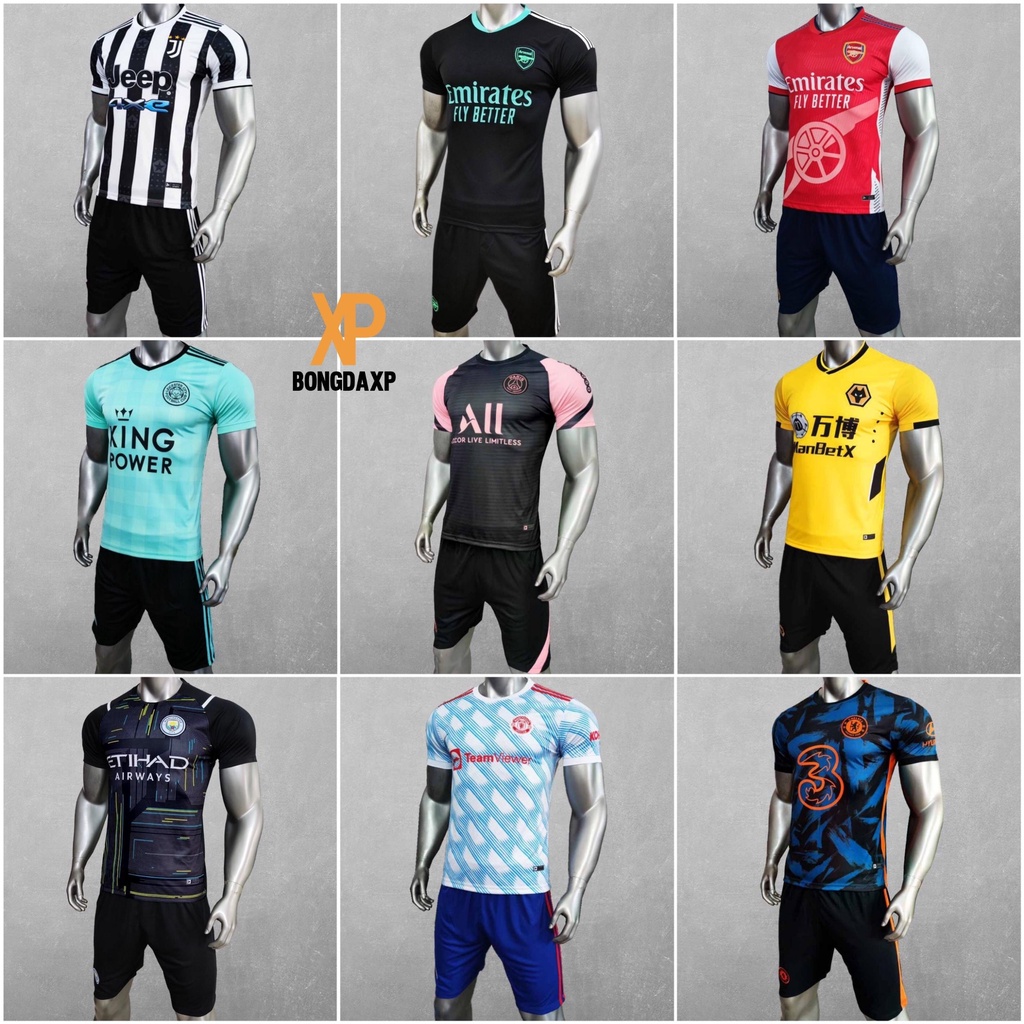 Quần áo bóng đá các CLB và ĐT mới nhất nhiều mẫu Vải thun lạnh cao cấp Bóng Đá XP