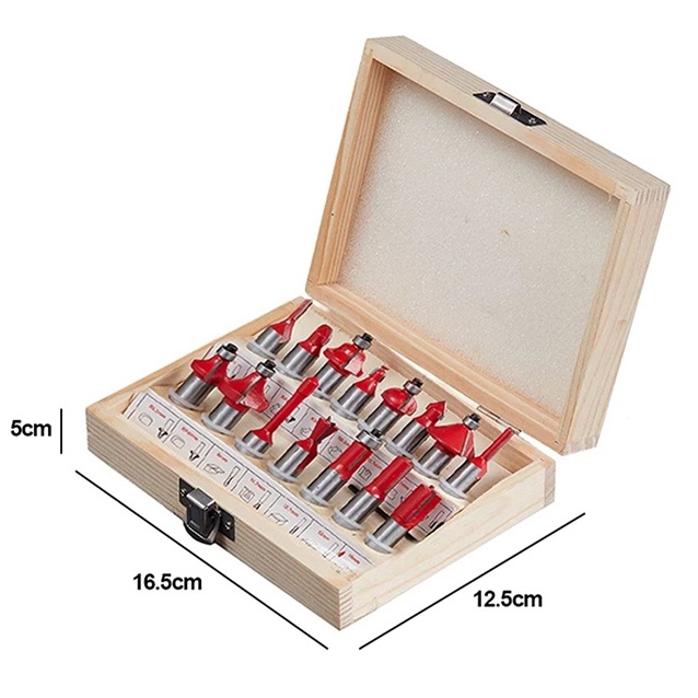 Mũi Phay Gỗ - Bộ Mũi Soi Gỗ 15 Món Tiện Lợi
