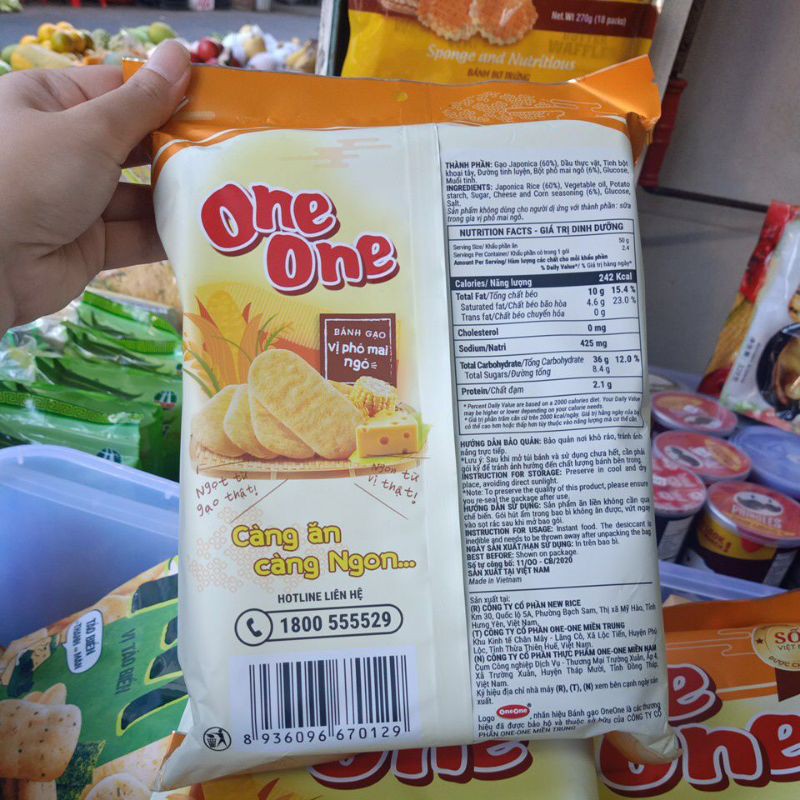 Bánh Gạo Vị Phô Mai Ngô One One 118g