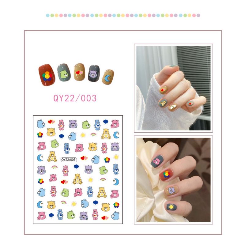 Miếng Dán Trang Trí Móng Tay Hình Hello Kitty, Hình Cute dễ thương