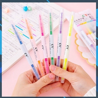 Bộ Bút Highlight 2 Đầu 6 Màu ( 6 Cây )