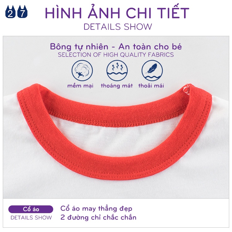 Bộ quần áo thể thao cho bé 27home phong cách Hàn Quốc