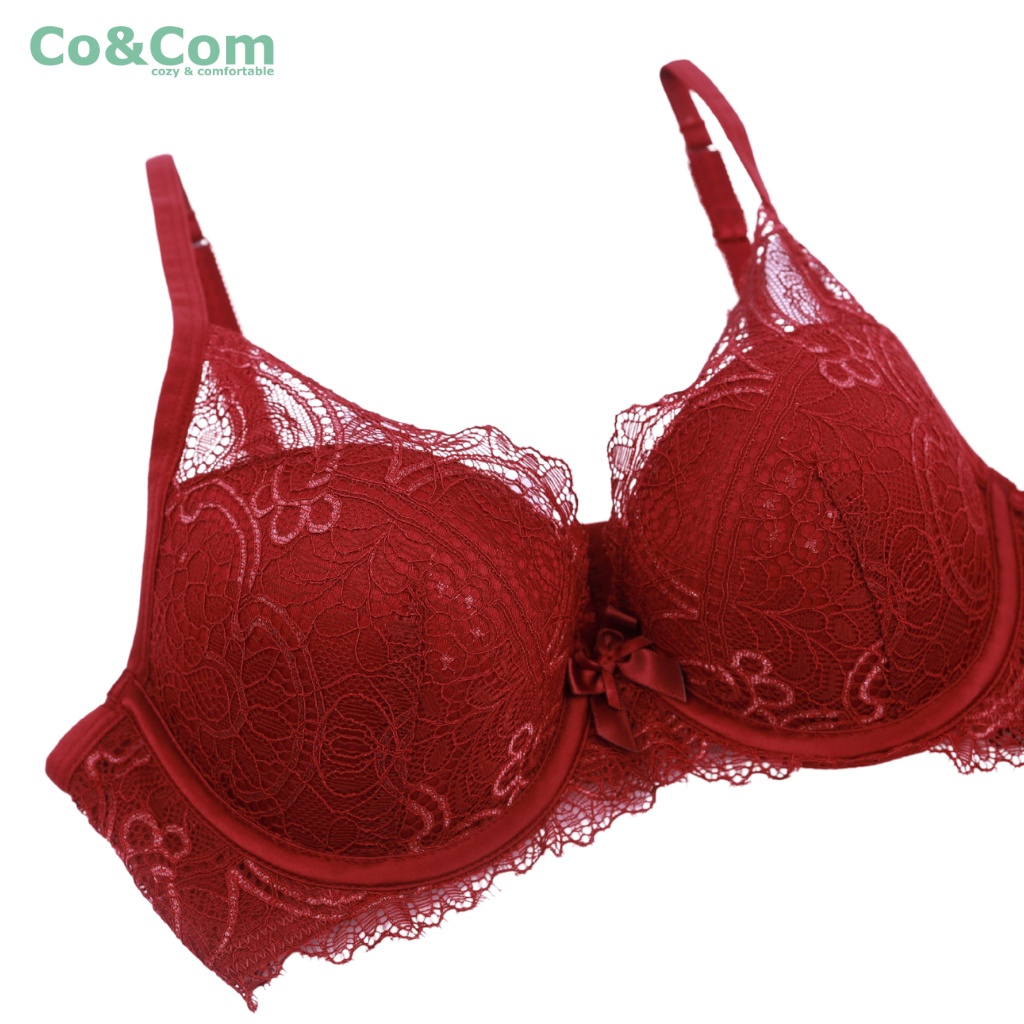 Bộ Đồ Lót Ren Nữ Co&Com BAN5077 Mềm Mại Sexy, Có Gọng Nâng Ngực | BigBuy360 - bigbuy360.vn