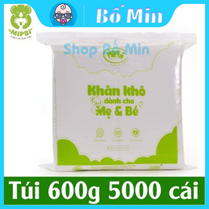 Khăn vải khô đa năng Mipbi loại bản to (600g/Gói)[ Shop Bố Min ]