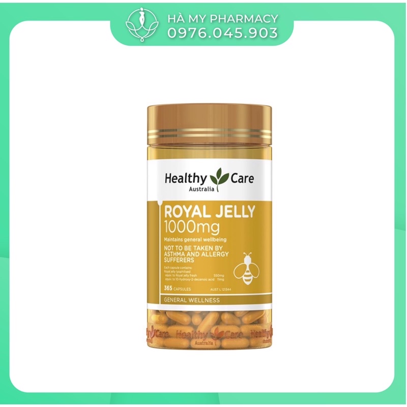 [Có Tem Chemist] Sữa Ong Chúa Healthy Care Royal Jelly 1000MG 365 viên - Xuất xứ Úc Chính Hãng