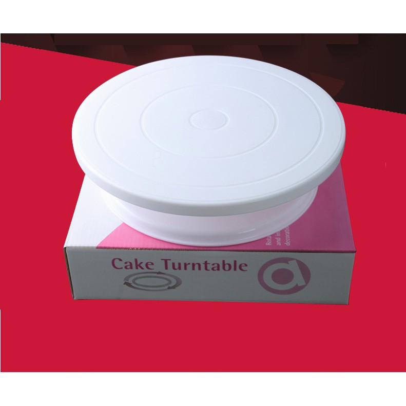 Bàn Xoay nhựa làm bánh kem Mini Vẽ Trang Trí Bánh Kem Mini, Bánh Quy Cookie đường kính 28cm